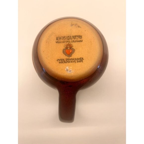 Handcrafted Stoneware Snowflake Mug By Always Azul Pottery 12 Oz Burgundy Winter - Picture 3 of 3